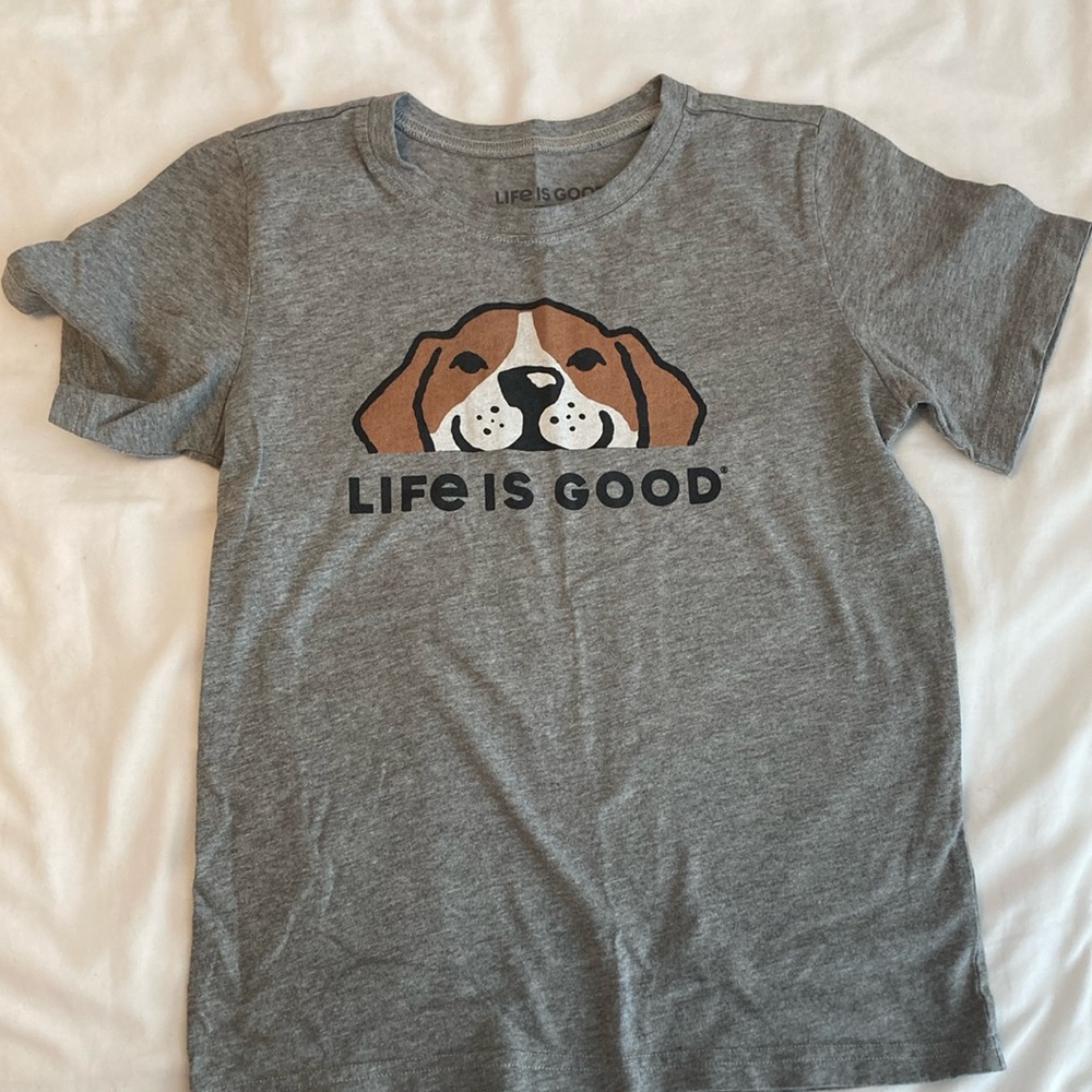 Gray life is good dog shirt